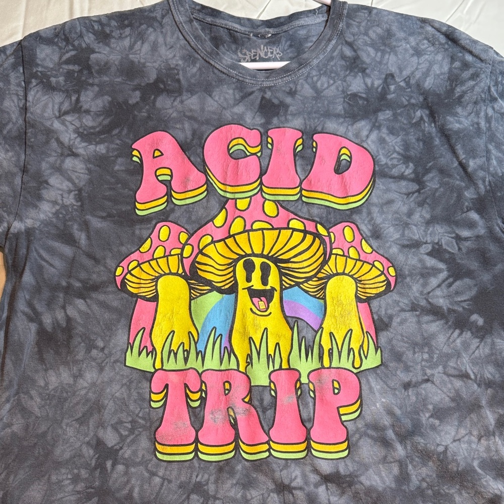 Spencer's Black Tie-Dye Acid Trip Tee